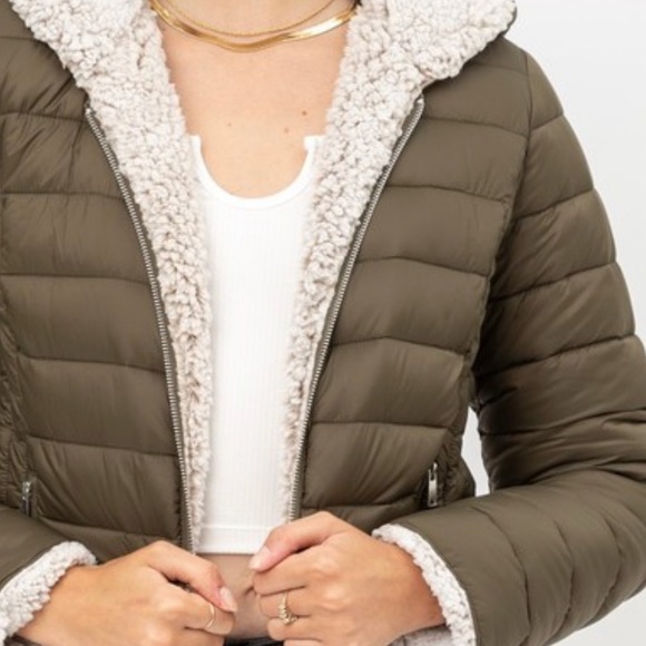 Last S • Reversible Puffer Jacket — in Olive - Picture 2 of 10